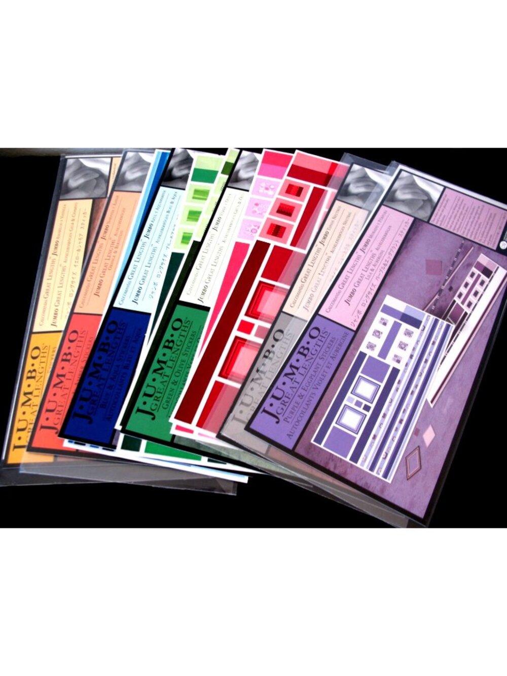 CREATIVE MEMORIES JUMBO GREAT LENGTH STICKERS ORANGE/AMBER; BLUE & MORE